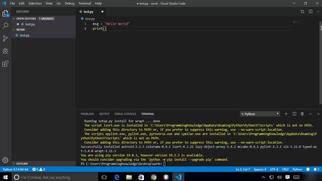 Getting Started with Python in Visual Studio Code | Python with VSCode