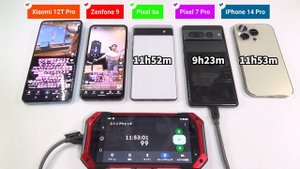iPhone 14 Pro / Pixel 7 Pro / Pixel 6a /Xiaomi 12T Pro / Zenfone 9 - Battery Life DRAIN TEST