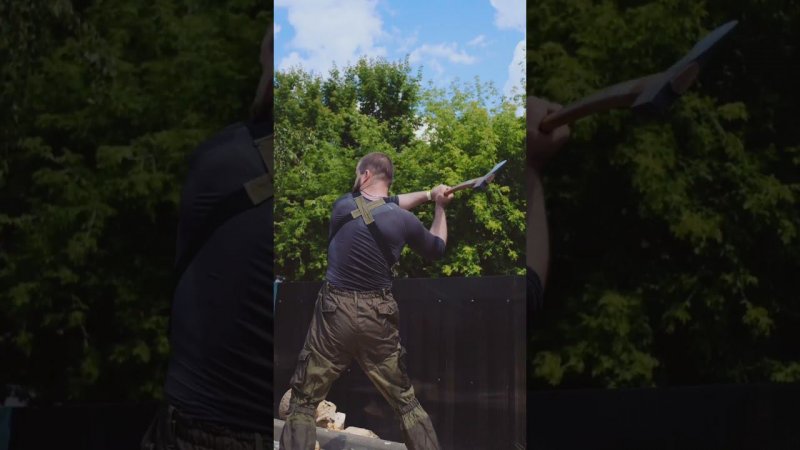 Первые тесты стоек #axe #bushcraft