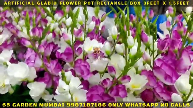Artificial gladiolus Flower Rectangle pot manufacturer and decorater in mumbai SS GARDEN MUMBAI смотреть онлайн
