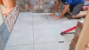 укладка керамогранита на клей+цементный раствор