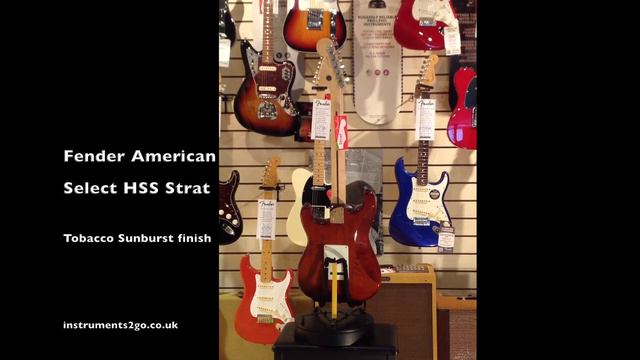 Fender American Select Stratocaster HSS Tobacco Sunburst 360° View смотреть онлайн
