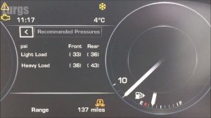 How to check Tire Pressures on Range Rover from the Dashboard