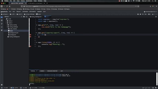 Full Stack Web Developer Course: 9_6 - Express Routing Challenge