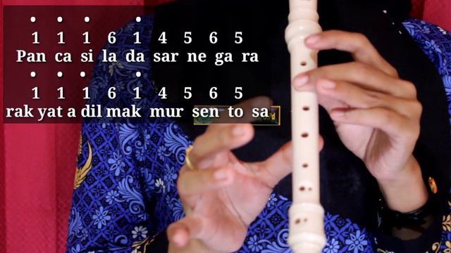 Instrumen & not angka lagu Garuda Pancasila Recorder cover смотреть онлайн