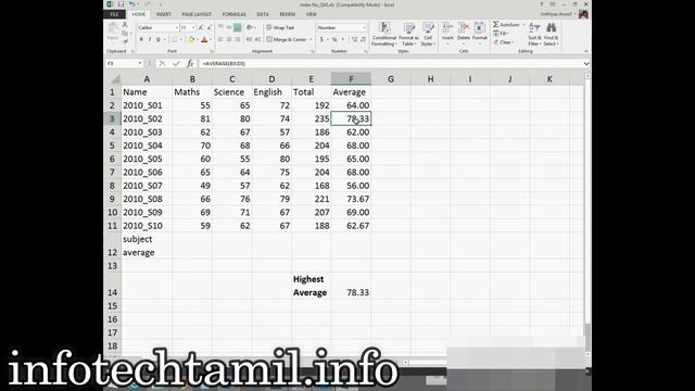 GIT Model Paper 2 Spreadsheet Software MS Excel Tamil смотреть онлайн