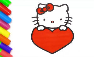 Как нарисовать Кошечку с Сердечком
