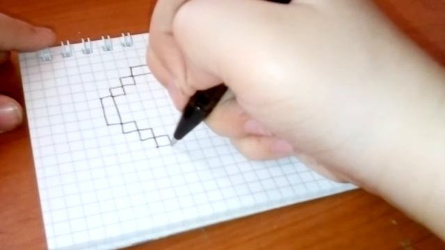 как нарисовать сердце по клеточкам смотреть онлайн