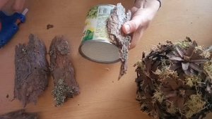 Осенний топиарий из шишек/осенние поделки в садик и школу