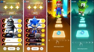 Crazy Frog vs Sonic vs Mario vs Gummy Bear  -  Tiles Hop EDM Rush