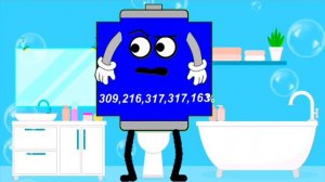 One DECILLION Overcharged Battery lowing to 0 at Toilet | Battery Animation