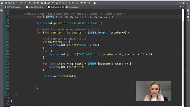 44) Summary of bar chart and how to sum an arrays values | Java with Ali