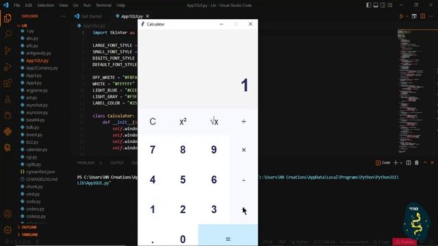 Calculator App Code Using Python Programming With Demo