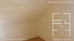 Проект дома 8 на 8 с мансардой и террасой. Планировка дачного дома 8х8 из бруса с тремя спальнями