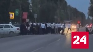 Массовая драка на проезжей части произошла между гостями свадьбы - Россия 24