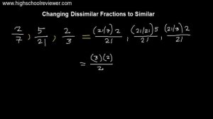 Changing Dissimilar to Similar Fractions