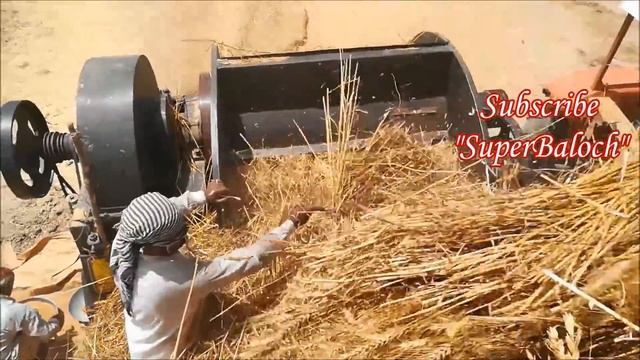 Wheat Thresher with New Holland 480 Special Tractor | دراس القمح | смотреть онлайн