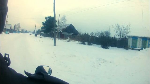 На скутере по снегу. смотреть онлайн