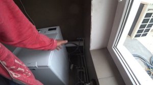 Установка сушильной машины со сбросом конденсата на улицу