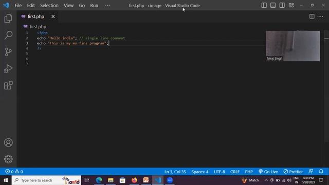 FIRST PHP PROGRAM | PHP CODING