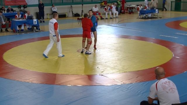 Jacek Cal (POL) vs Ali Kurzhev (RUS) 74 kg - European SAMBO Championships 2013, Crema Italy смотреть онлайн
