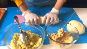 Жаренные пирожки на кефире с горохом и картошкой ! Простой рецепт без дрожжей.