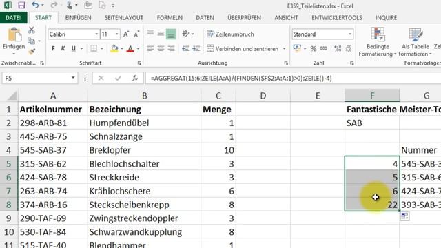 Excel # 359 - Listen dynamisch filtern - AGGREGAT und FINDEN смотреть онлайн