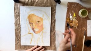 Портрет за час. Как я нарисовала портрет маслом. День 15