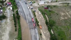 Затопленный поселок Лермонтово с высоты птичьего полета