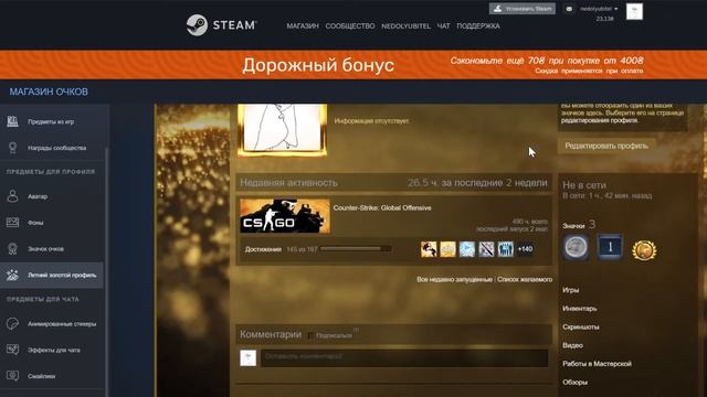 Что такое очки стима? Что можно купить? Как поставить анимированный фон, аватар и мини-профиль?