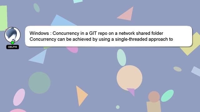 Windows : Concurrency in a GIT repo on a network shared folder смотреть онлайн