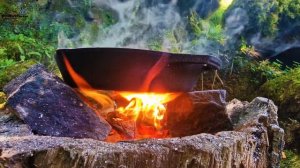 The Best Lasagna Ever cooked in Nature 🔥ASMR Cooking