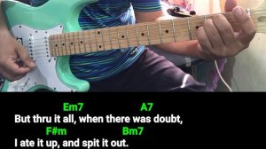 My Way (Frank Sinatra) guitar picking cover song, chords and lyrics
