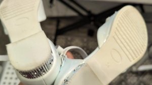 ADEMS / Нарядные белые праздничные туфли на каблуке