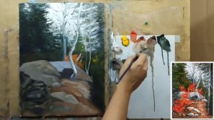 ?"Осенний Монрепо"/Как рисовать осень пейзаж/живопись маслом/Марина Бердник #осеньпейзаж #живопись