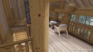 Обзор проекта рубленного деревянного дома площадью 300 м2 от компании Золотая Усадьба