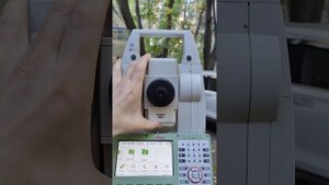 Работа роботизированного тахеометра Leica TS16 P R500