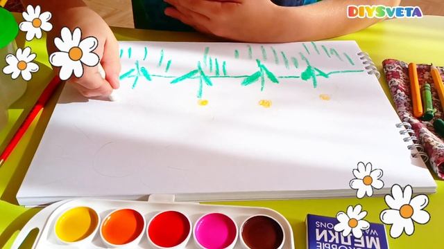 Рисуем по восковому мелку. Нетрадиционные техники рисования видеоуроки howtodraw  изо artist