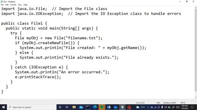 JAVA: create and write file смотреть онлайн