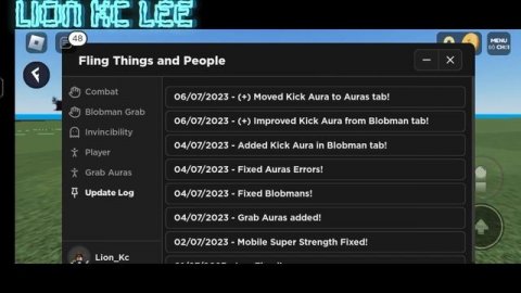 ?Roblox script hack?|map fling things and people|mobile/PC|Lion Kc Lee