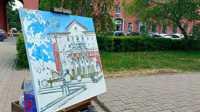 КЕМЕРОВО.💖 ПЛЕНЭР. ДОМ НА ТЕАТРАЛЬНОЙ ПЛОЩАДИ.🎨🖌 ВЫСТАВКА КАРТИН В ТРК ПРОМЕНАД-3