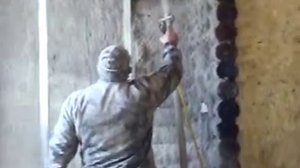 Нанесение Эковаты влажным способом