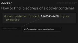 How to find ip address of a docker container #docker