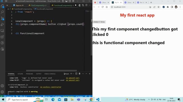 React JS Tutorial for beginners in HIndi English 2023 #7 | State part 2 смотреть онлайн