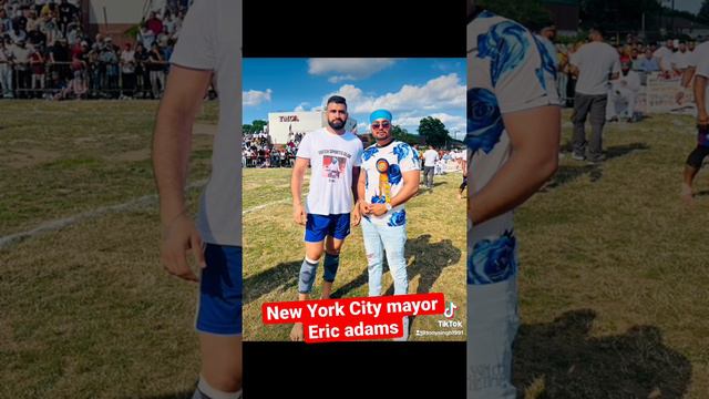 Eric Adams New York mayor at kabadi cup 2022