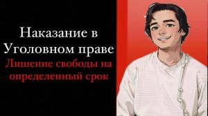 Лишение свободы на определенный срок. Наказание в уголовном праве. Выпуск №11.