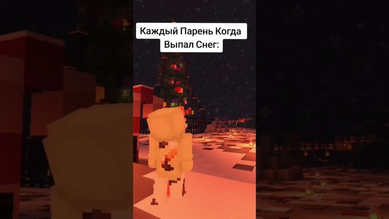 Когда Выпал Первый Снег #майнкрафт #minecraft #minecraftshorts #memes