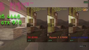 Сравнение RYZEN 7 1700x vs i5 4440 в играх