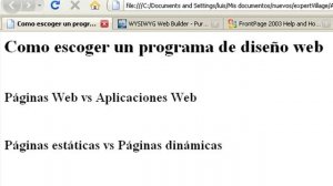 Cómo crear tu propia página web usando HTML : Cómo escoger un programa de diseño web