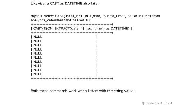 MySQL : Chaining JSON_EXTRACT with CAST or STR_TO_DATE fails смотреть онлайн